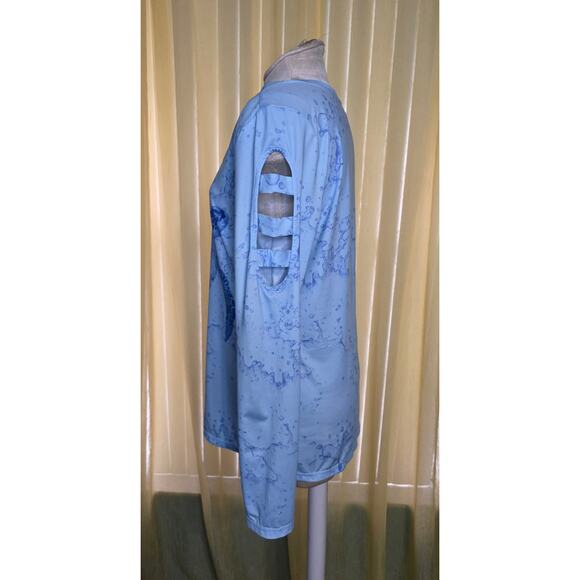 Reel Legends Linnea Szymanski Keep it Cool Turtle Womens Blue Top‎ Size M - Picture 2 of 5